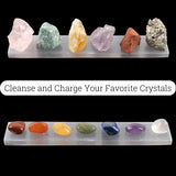 Wish Well: placa de selenita grande para limpiar piedras y geodas durante sesiones de Reiki.