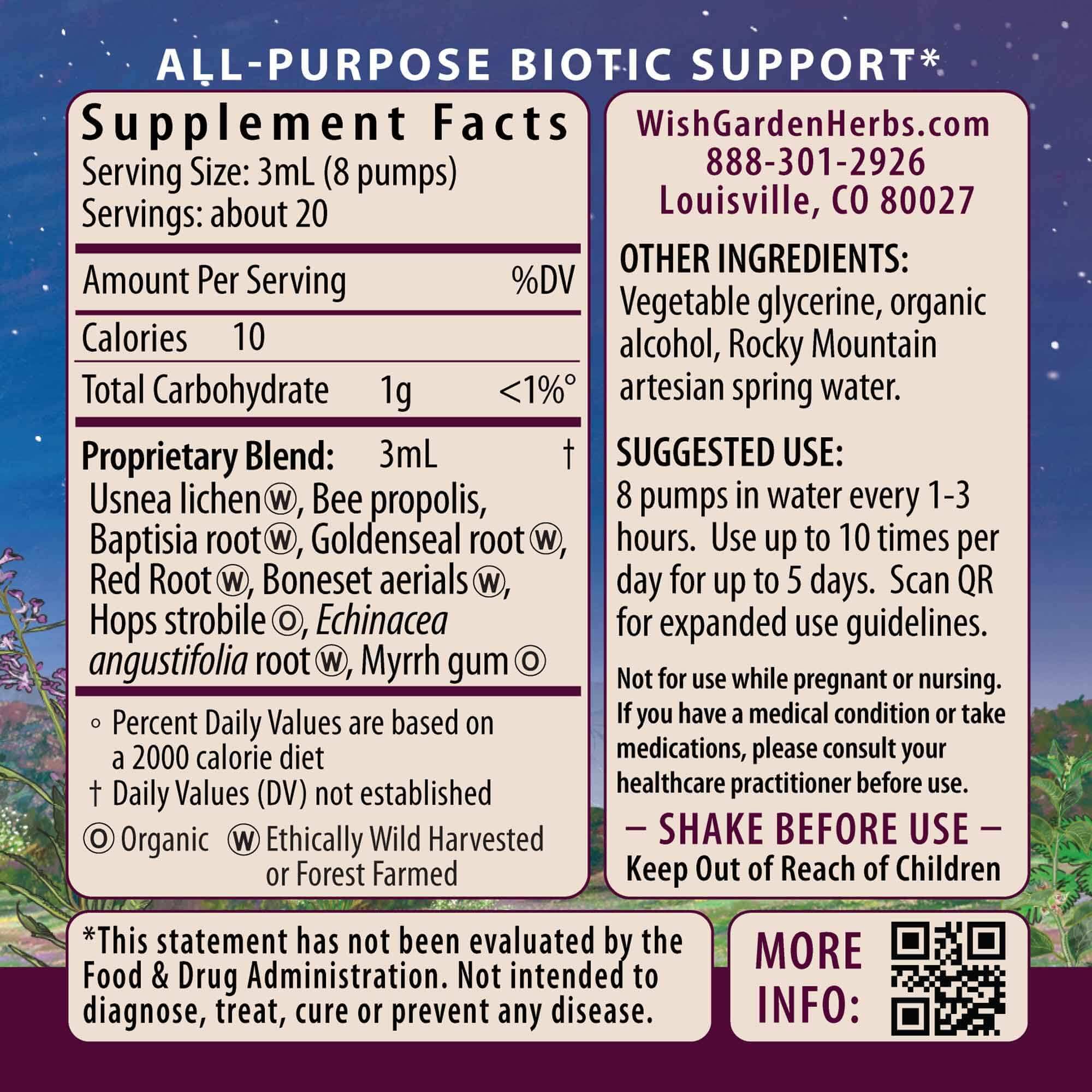 WishGarden Biotico gotero líquido para absorción rápida