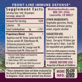 WishGarden Kick-Ass Immune: etiqueta del producto con ingredientes naturales.