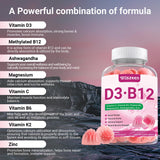 Wiszeen D3 B12 gomitas ingredientes clave para energía y ritmo diario.