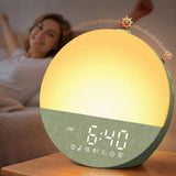 Despertador Wkzay con luz progresiva de amanecer para despertar sin sobresaltos.