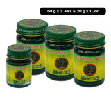 Conjunto de bálsamos WOFO con tres frascos para casa, trabajo o gimnasio.