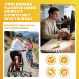 Frascos transparentes que destacan sabor banana suave