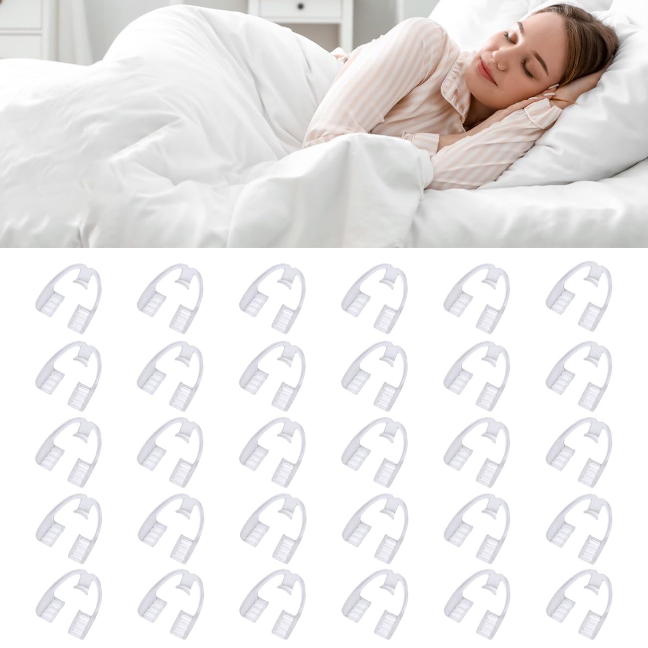 Guardia bucal nocturna de Wokyo con ajuste universal para dormir cómodo