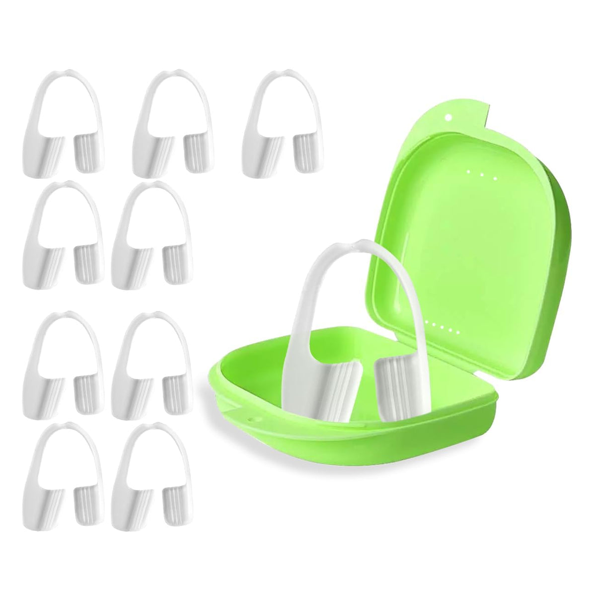 Protector bucal Wokyo con ajuste universal para uso nocturno cómodo.