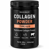 WoldoHealth Colágeno en polvo en envase práctico para uso diario.
