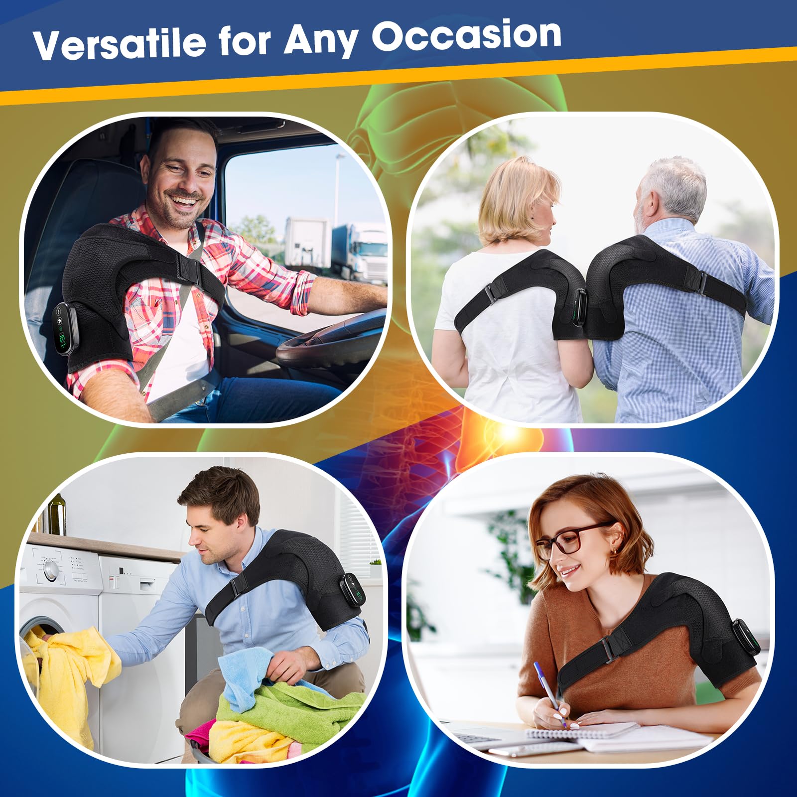 WoloyHeatie diseño ajustable 27-55 pulgadas para hombro cómodo.