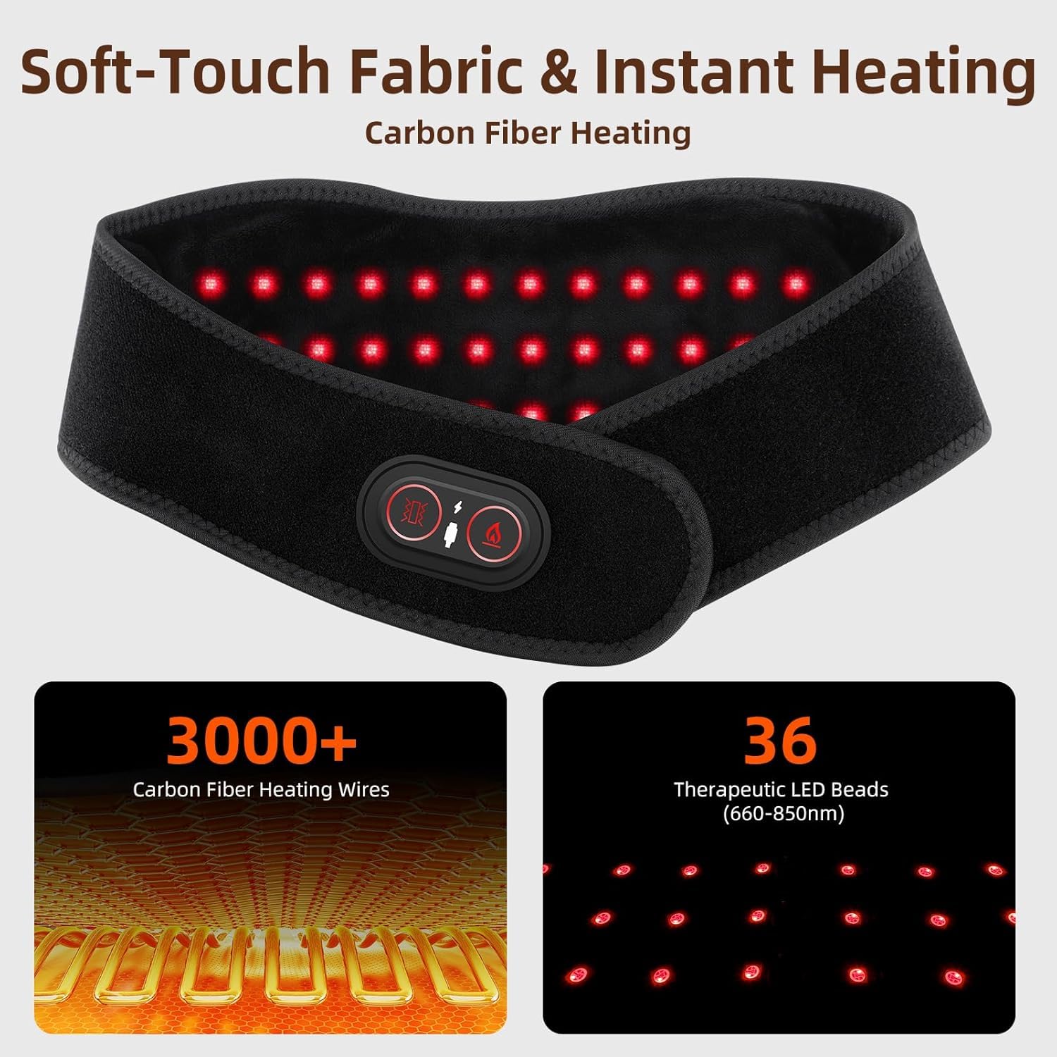 WoloyHeatie terapia de luz roja 660/850 nm para comodidad diaria