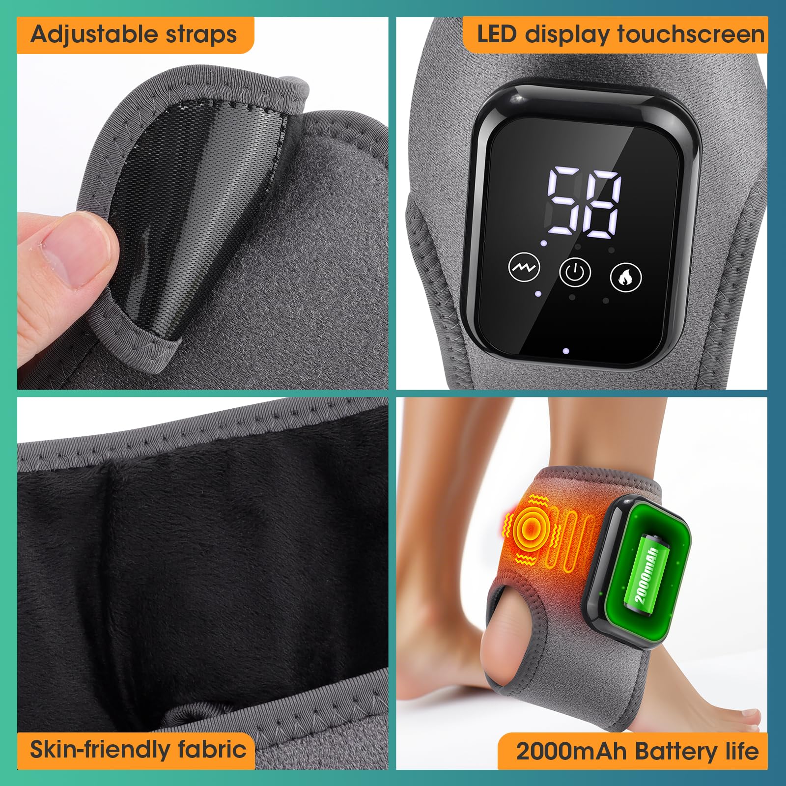 WoloyHeatie tobillo, diseño ergonómico que abraza suavemente el tobillo.