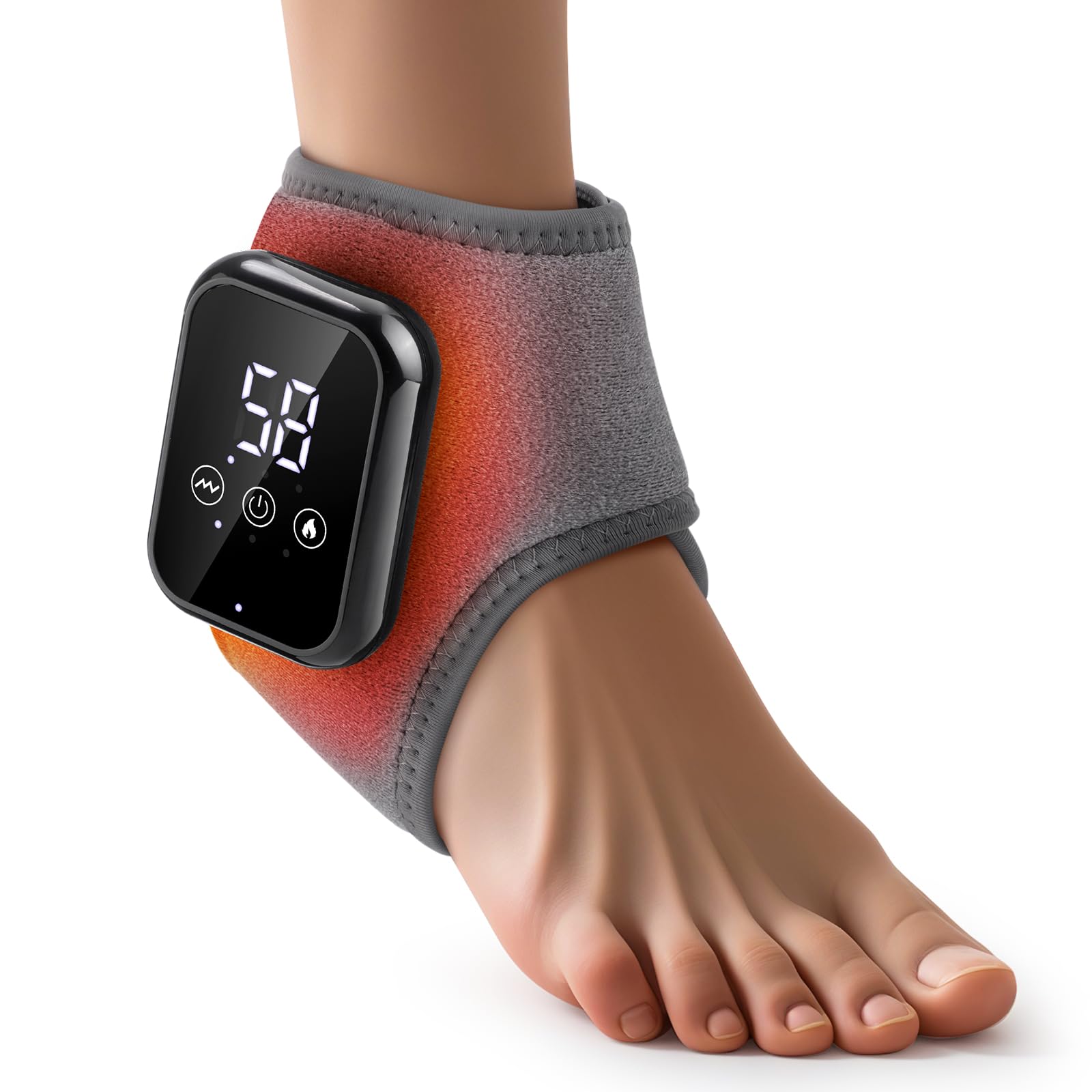 WoloyHeatie almohadilla para tobillo sin cables, calor cómodo para recuperación diaria.