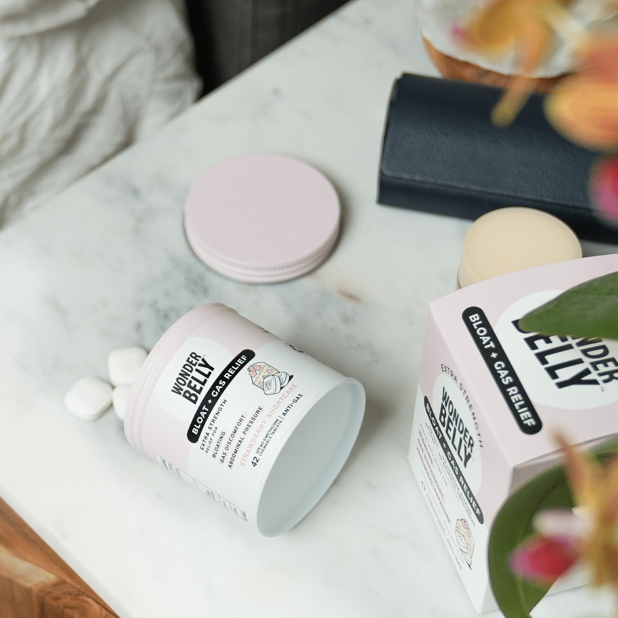 Wonderbelly: envase reciclable, diseño práctico para bolso o escritorio.