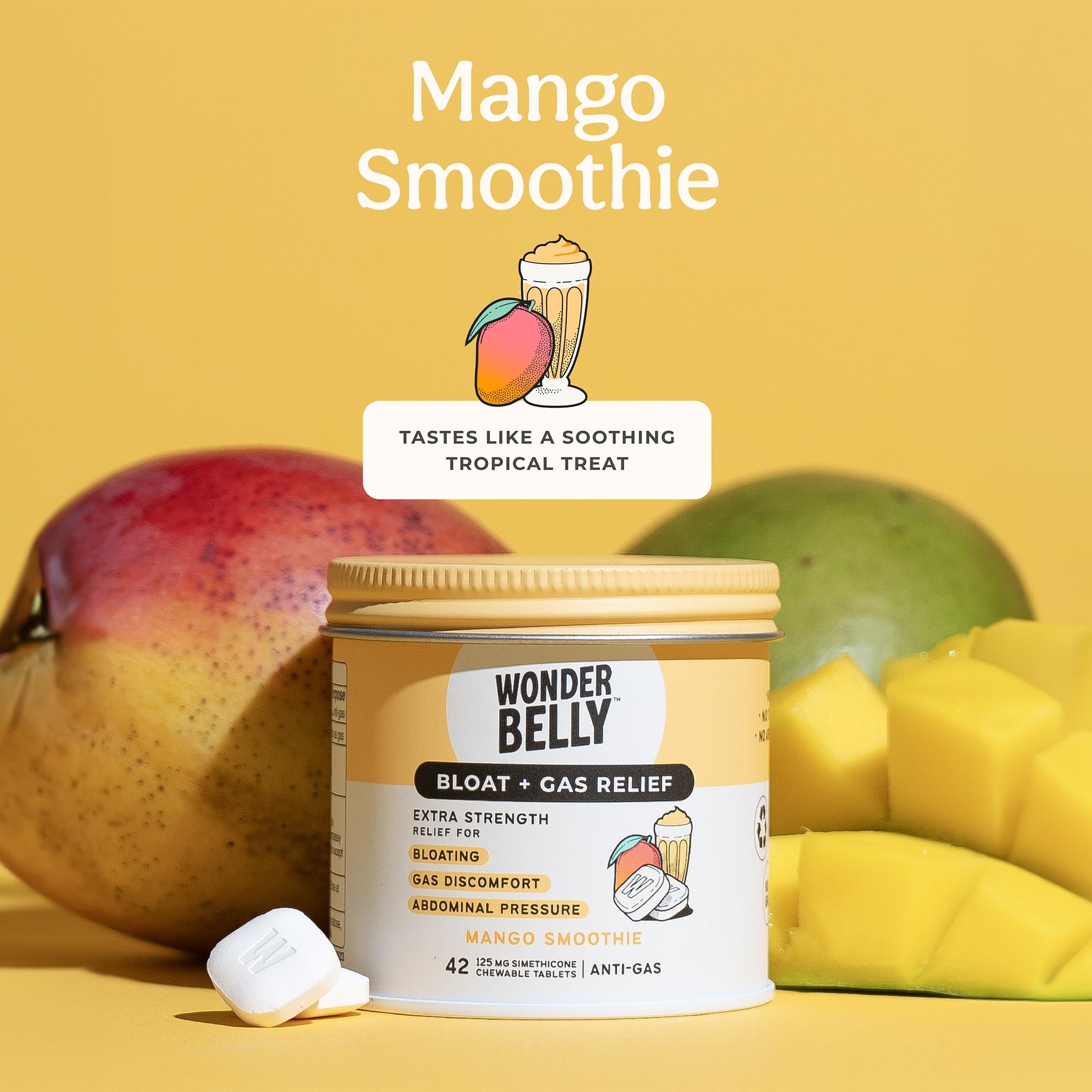 Wonderbelly sabor mango ofrece experiencia tropical refrescante para malestar estomacal.