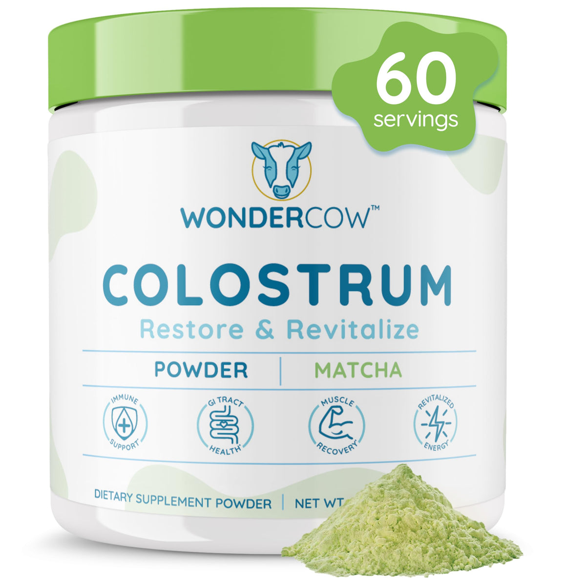 WonderCow Colostro polvo: pureza natural para apoyo diario al bienestar