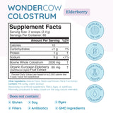 WONDERCOW Colostro polvo con saúco en cuchara, dosis rápida para bebidas.