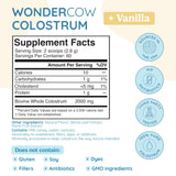 WONDERCOW colostro sobre dosis vainilla, práctico para llevar.