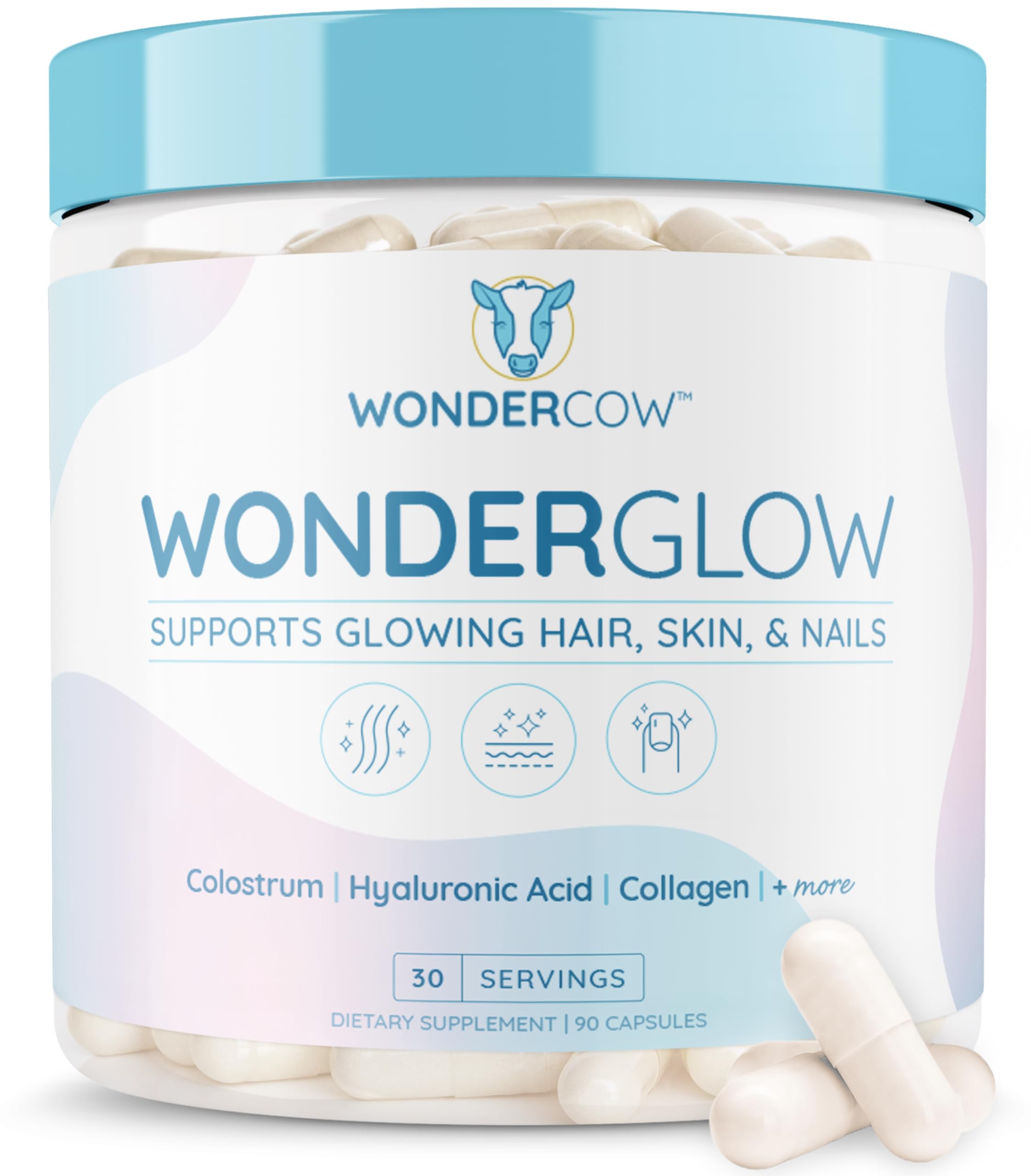 WonderCOW crecimiento del pelo frasco para cabello más fuerte y saludable