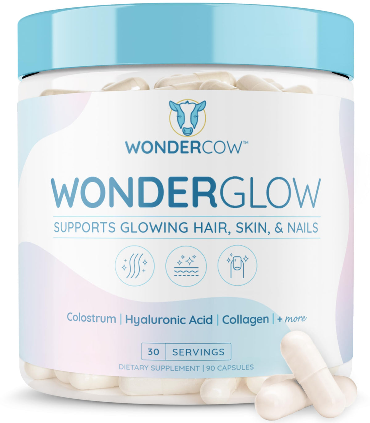 WonderCOW crecimiento del pelo frasco para cabello más fuerte y saludable