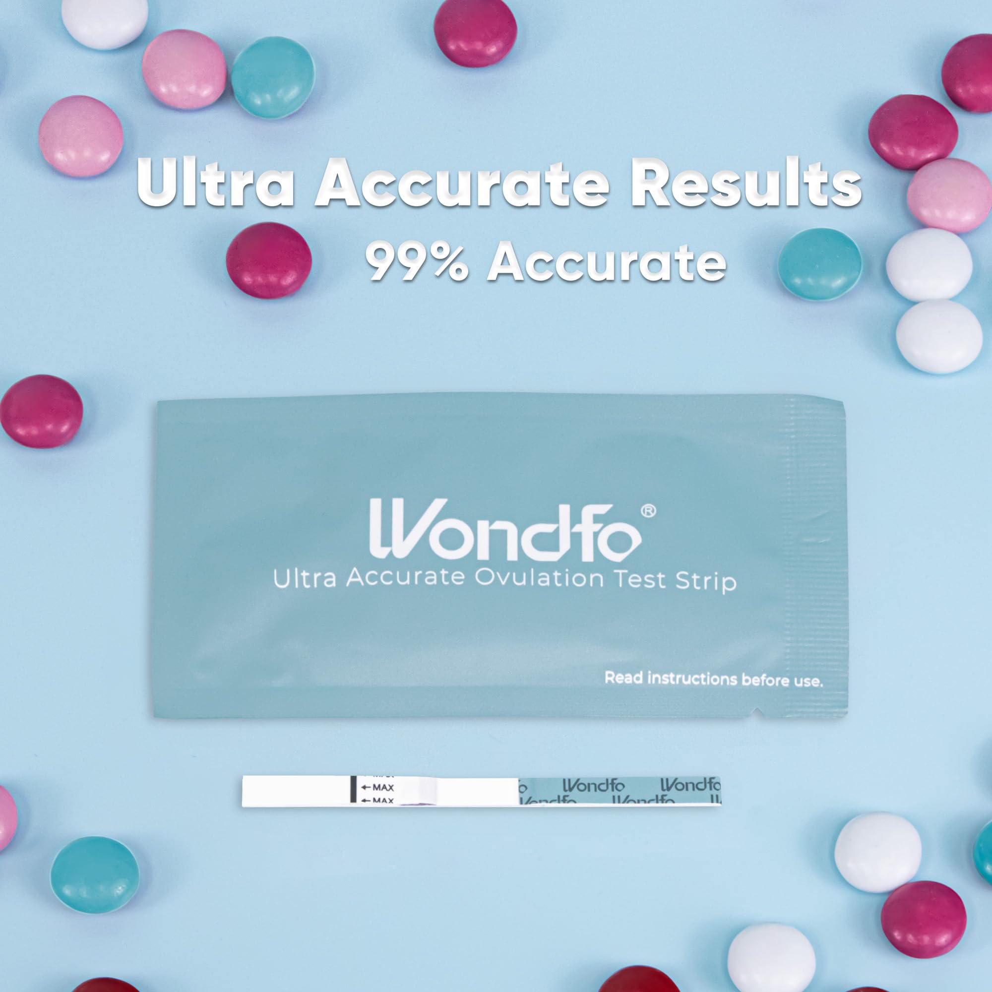 Conjunto de 20 tiras LH de Wondfo para monitorizar el ciclo