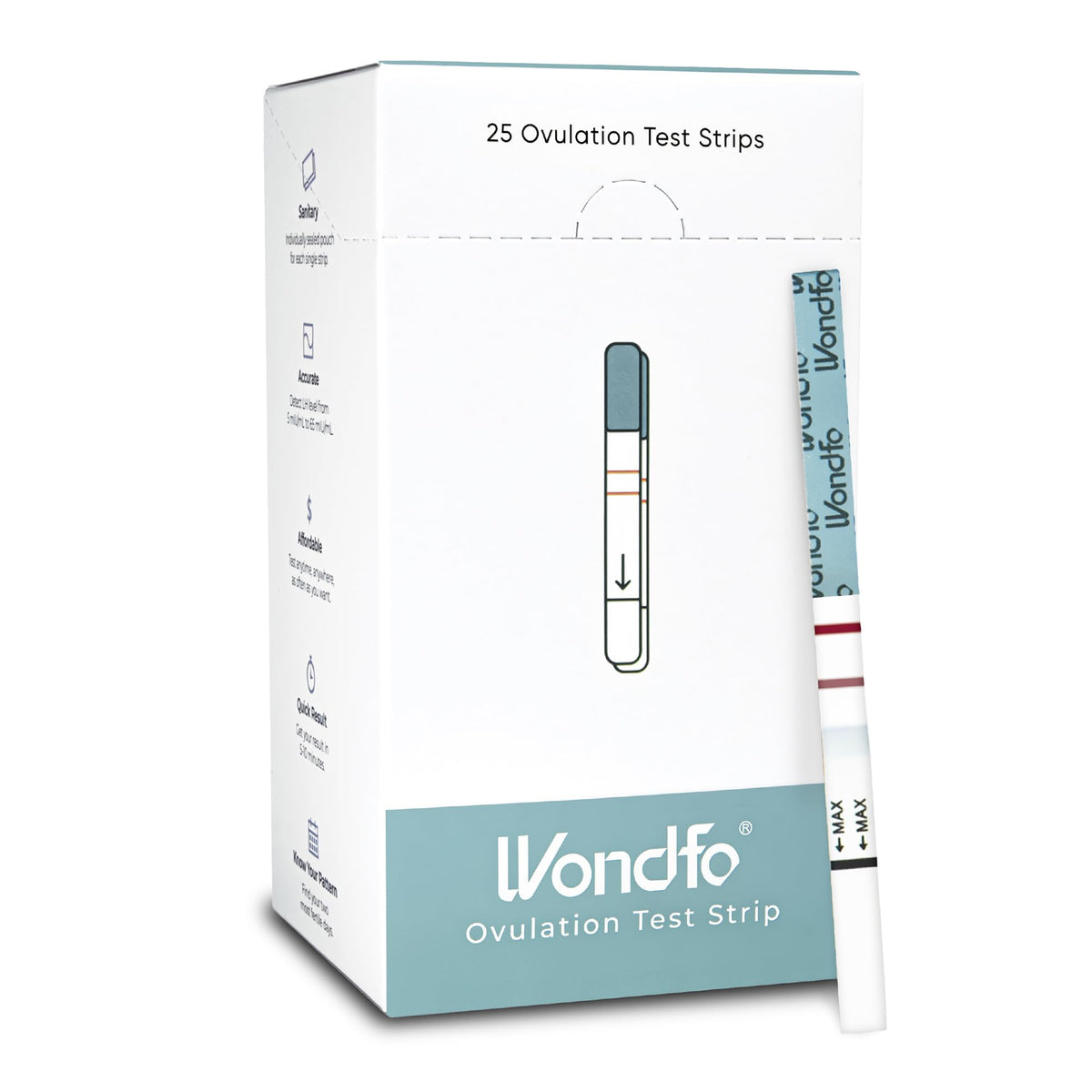 Tiras de ovulación de Wondfo para detectar el surge LH con precisión.