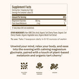 Wooden Spoon Herbs ofrece 300 mg de magnesio glicinato por porción para apoyar la relajación nocturna.