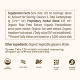 Etiqueta de Wooden Spoon Herbs en tintura: información de ingredientes para confianza