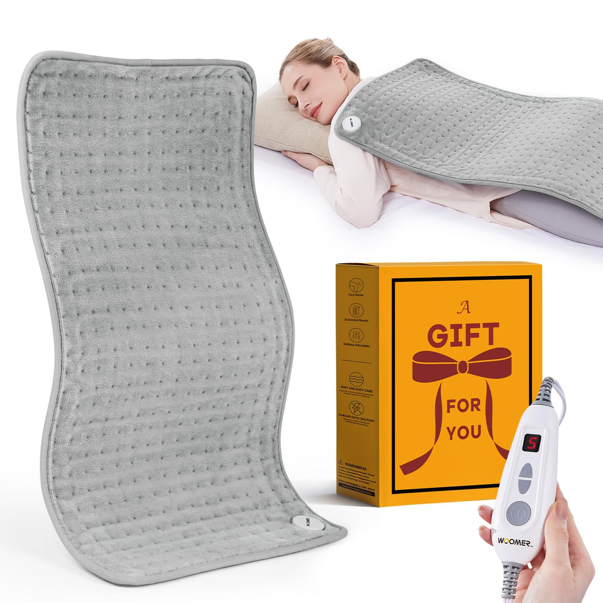 WOOMER almohadilla XL con franela suave para confort nocturno