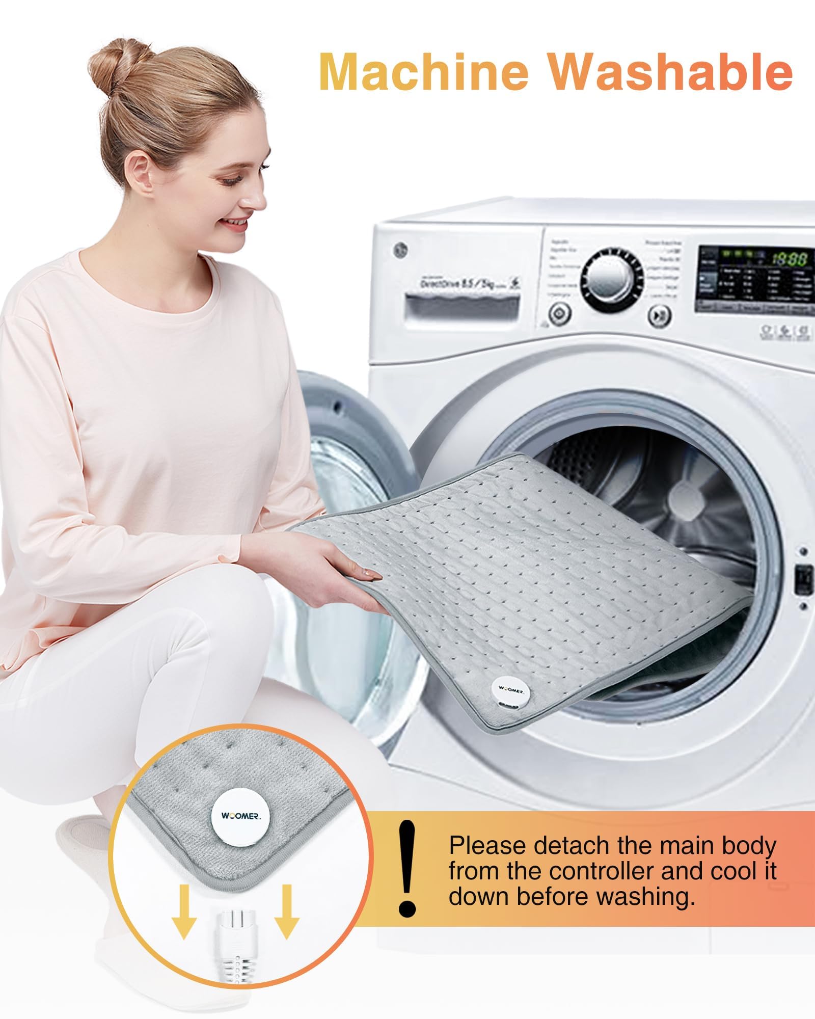 WOOMER lavado a máquina para limpieza rápida y sencilla