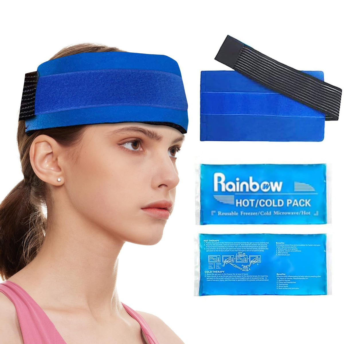 World-Bio: dos bolsas de gel frío para alivio localizado y movimiento libre.