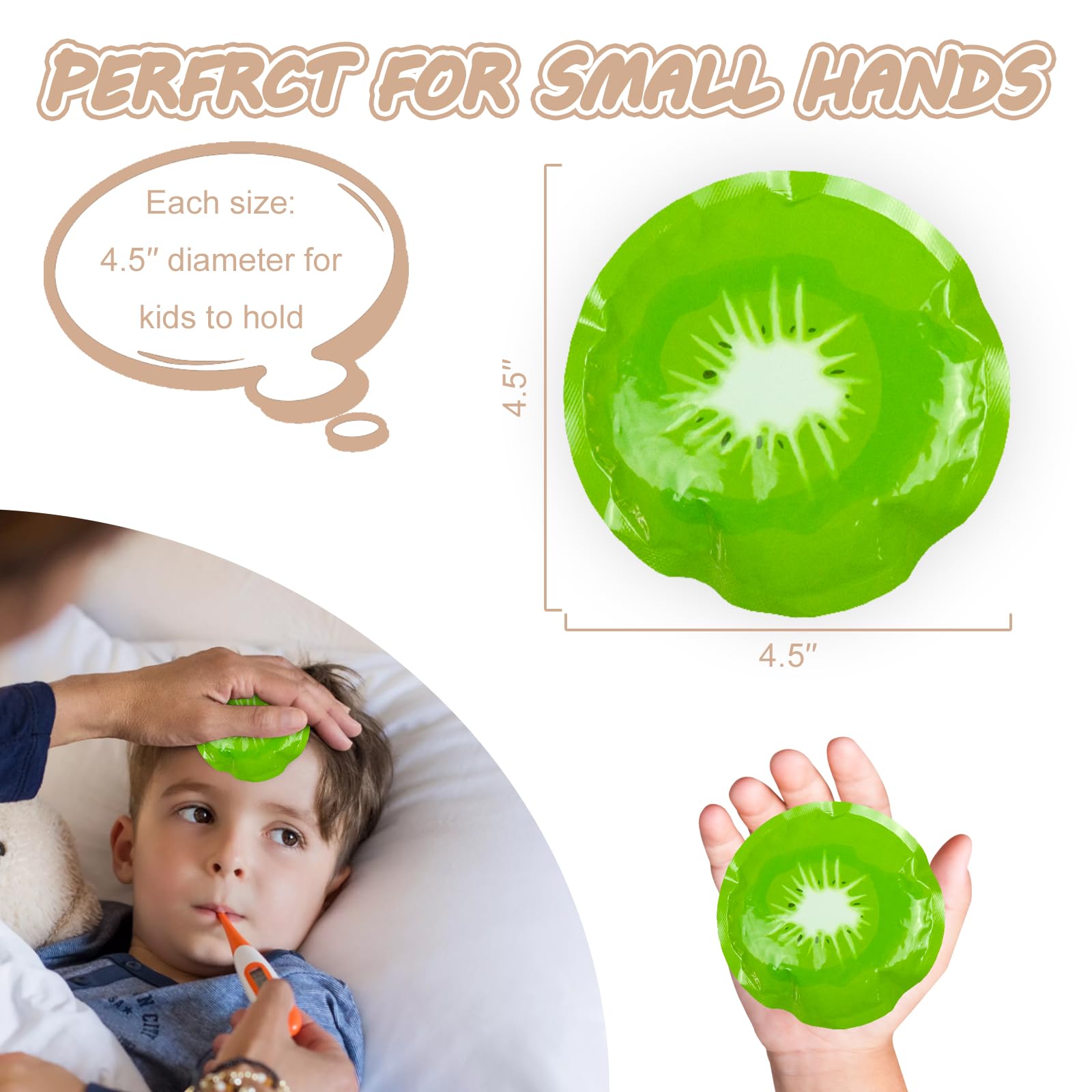  WORLD-BIO Kids Ice Pack talla 4.5 pulgadas para manos pequeñas