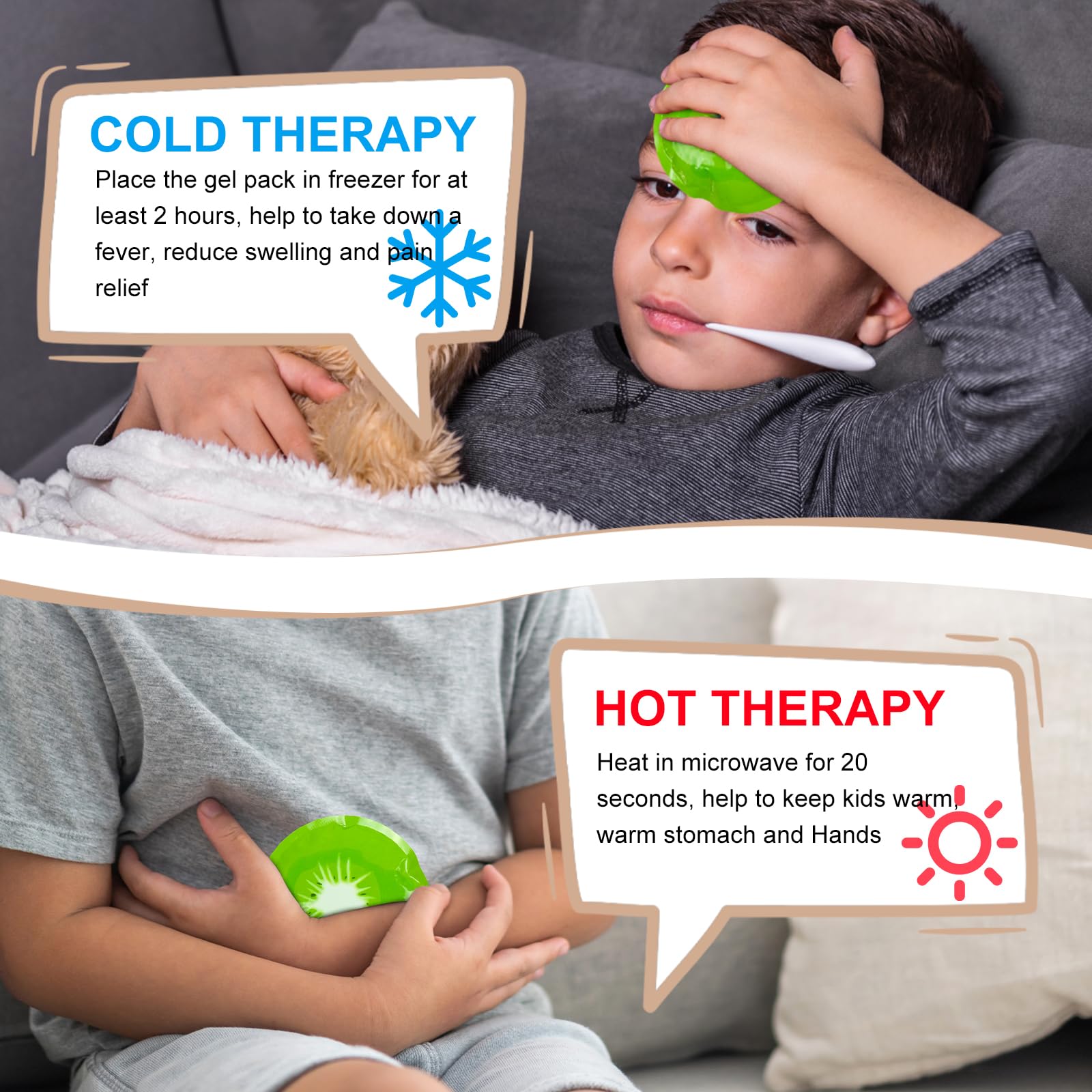  WORLD-BIO Kids Ice Pack uso en casa o viaje