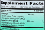 World Organic Clorofila 100 mg cápsulas en caja