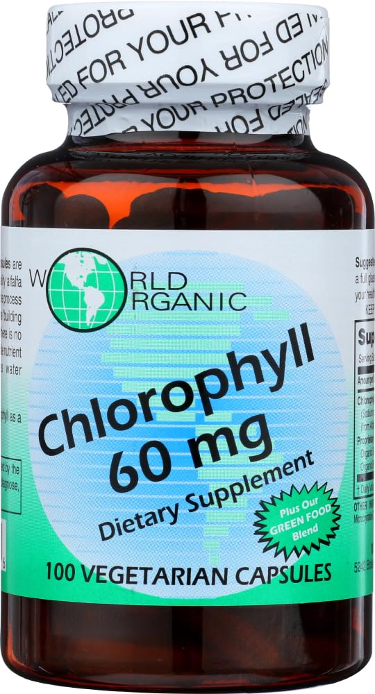 World Organic Clorofila 60 mg comprimidos, fuente de nutrientes para el día a día