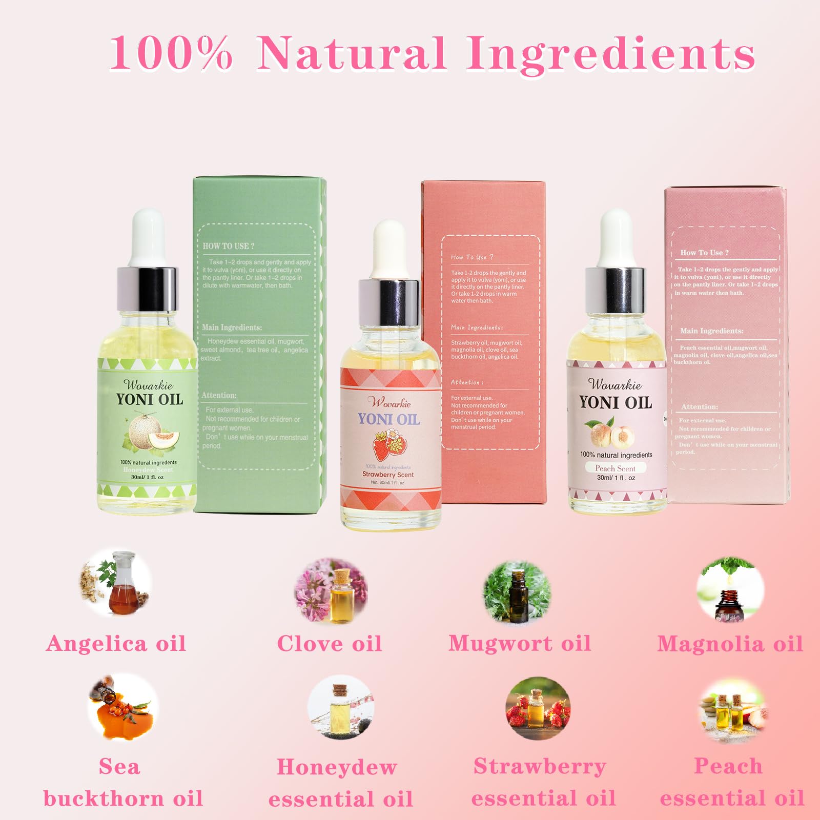 Wovarkie Yoni Aceite: presentación elegante para tu rutina íntima