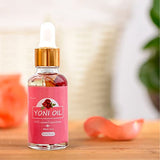 Aceite Yoni de Wovarkie con rosa: aroma suave y hidratación delicada.