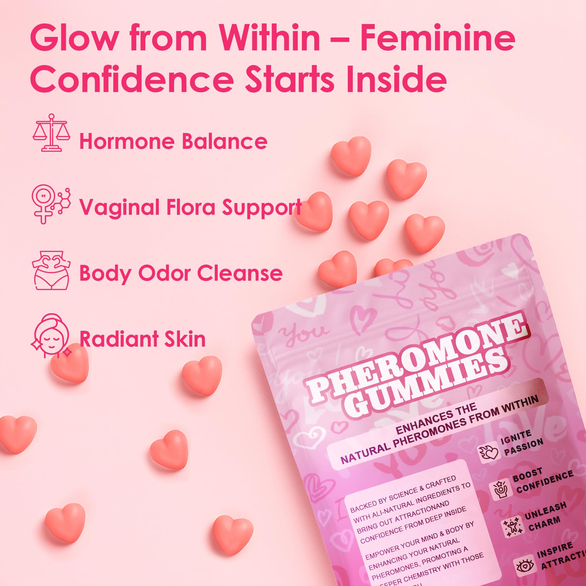 Gomitas WOVOEO con ingredientes vegetales; balance hormonal natural.