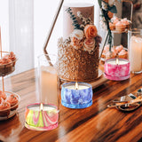 Velas para dormitorio o baño con iluminación suave.