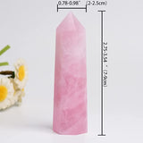 WUYOUSHI torre cristal de cuarzo rosa en altar o escritorio