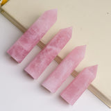 WUYOUSHI torre cristal de cuarzo rosa ideal para chakras y Reiki