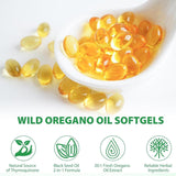 Wuject Mezcla de orégano y semilla negra, vista de ingredientes naturales y potentes.