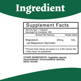 Wurwia Magnesium glicinato, etiqueta clara, información de uso diario y calma.
