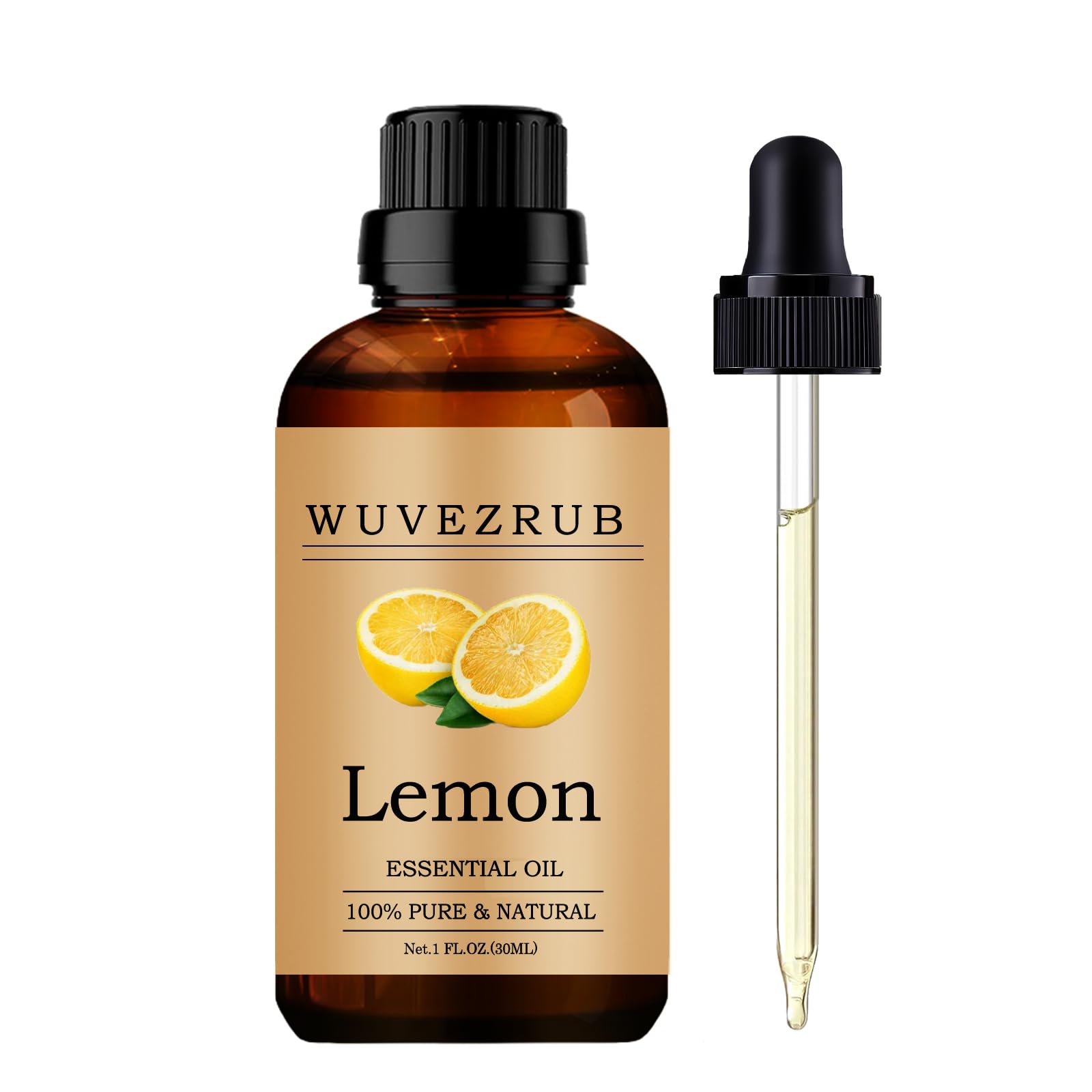 Wuvezrub aceite esencial de limón - botella de 1 onza para difusor de aromaterapia