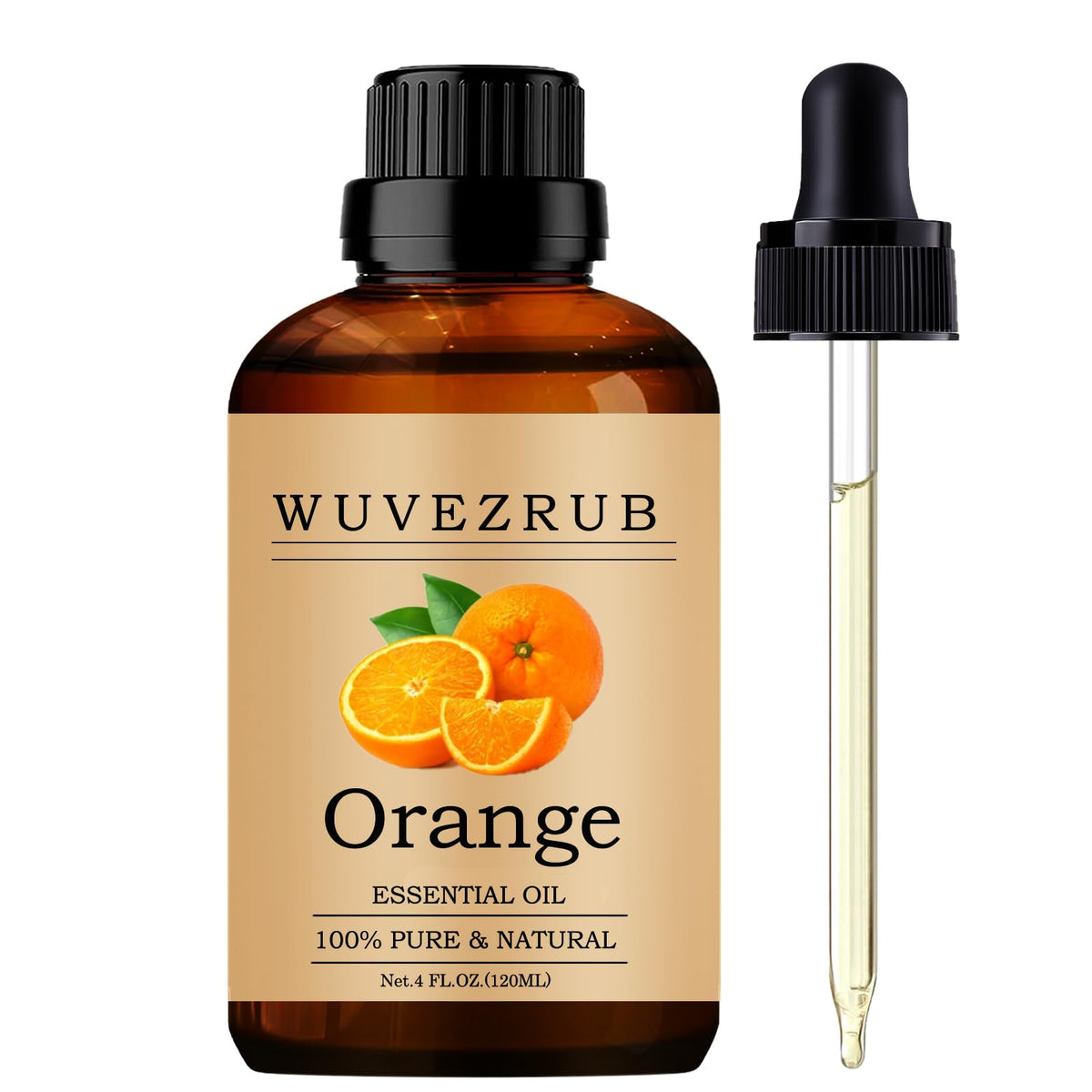 Wuvezrub Aceite Esencial de Naranja en bote 120 ml para aromaterapia.