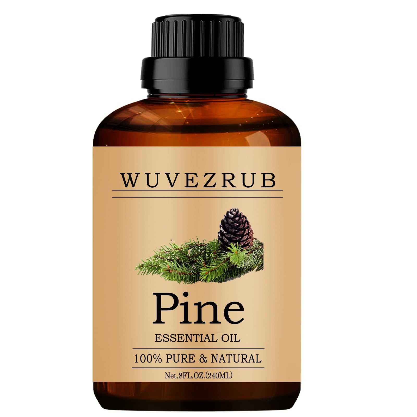 Wuvezrub aceite esencial de pino para difusor, aroma cálido y natural