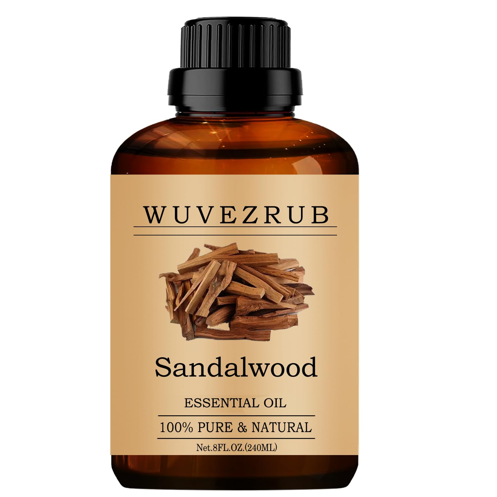 Wuvezrub aceite esencial de sándalo, botella para aromaterapia, aroma puro