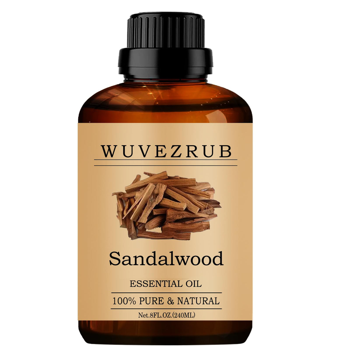 Wuvezrub aceite esencial de sándalo, botella para aromaterapia, aroma puro