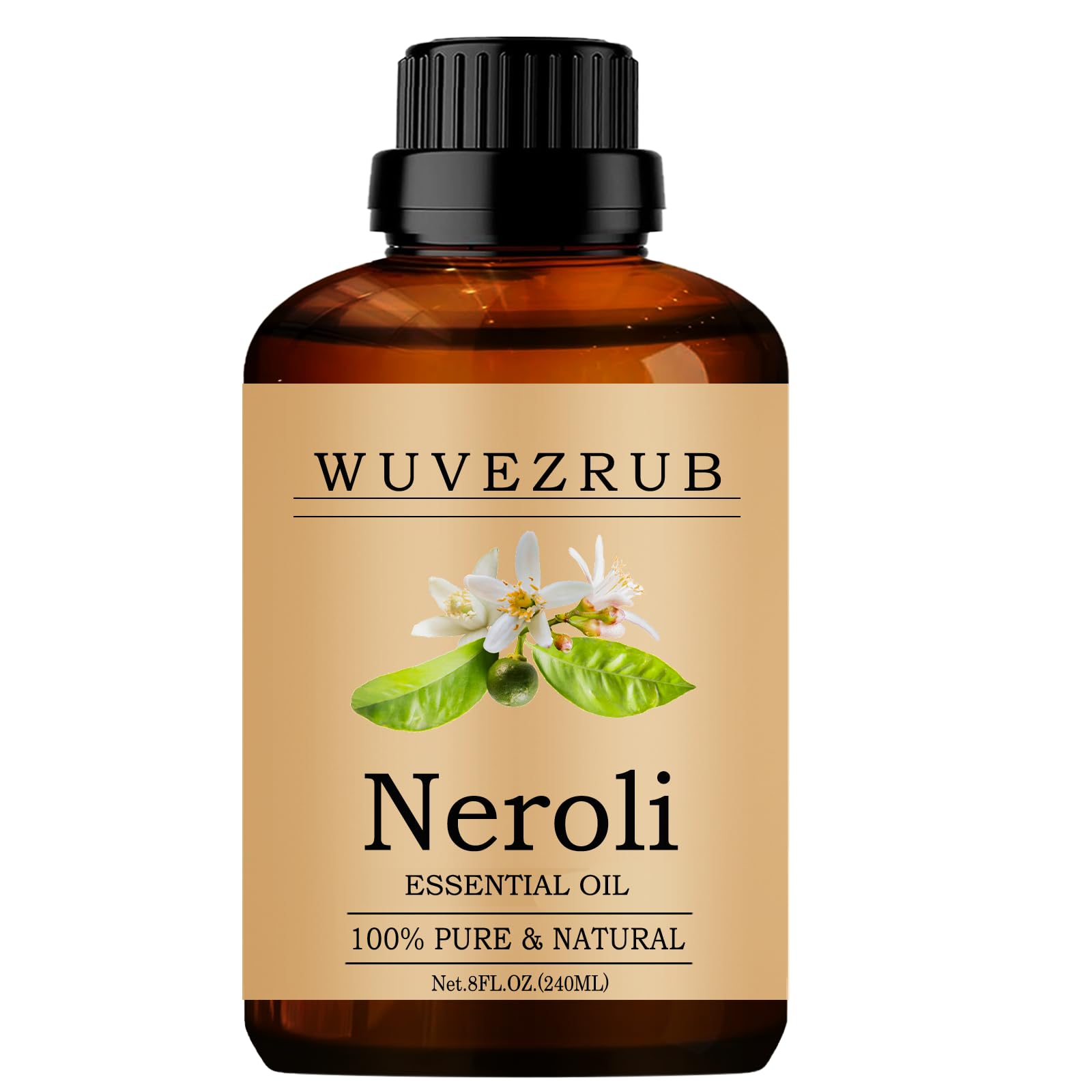 Wuvezrub aceite neroli puro en frasco, ideal para difusor.