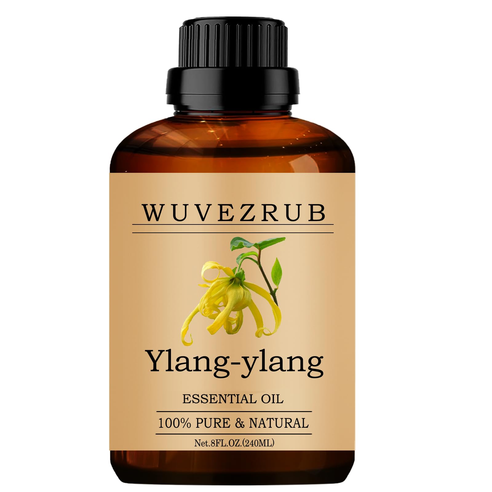 Wuvezrub aceite de Ylang-Ylang puro 240 ml para aromaterapia en casa.