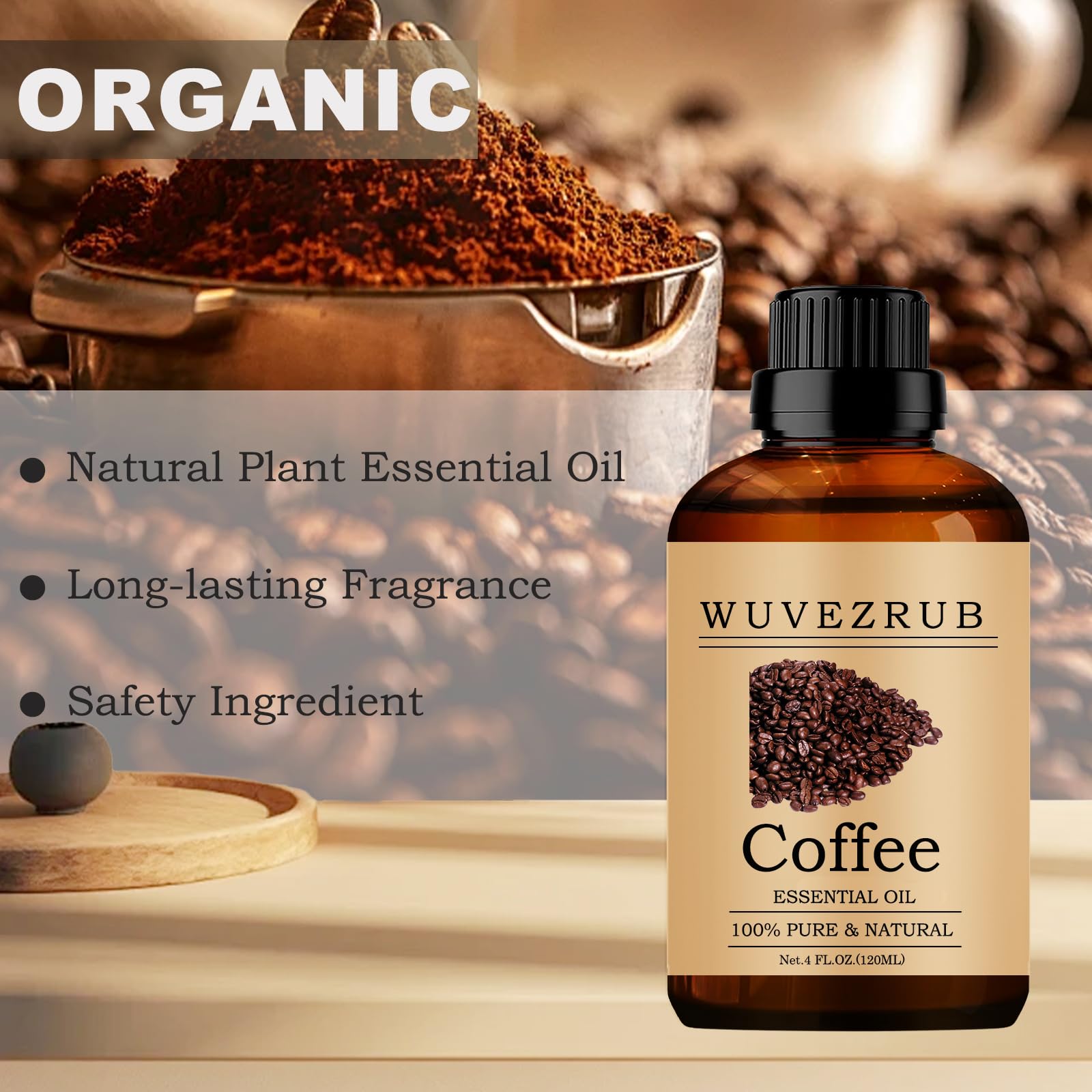 Uso en difusor: aroma de café Wuvezrub para perfumar espacios.