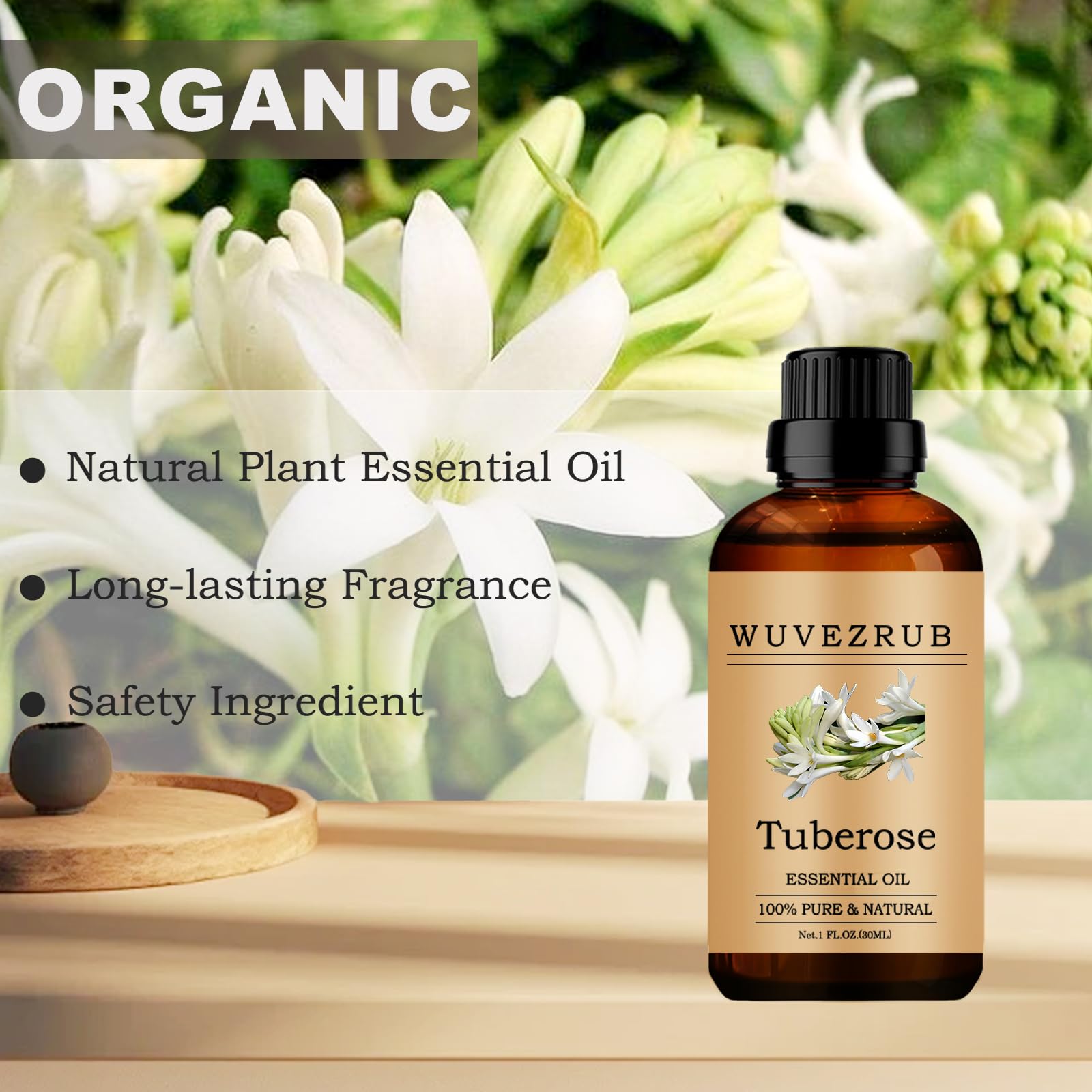 Cuidado de piel Wuvezrub: 1-2 gotas en tónicos o sueros para perfumado suave.