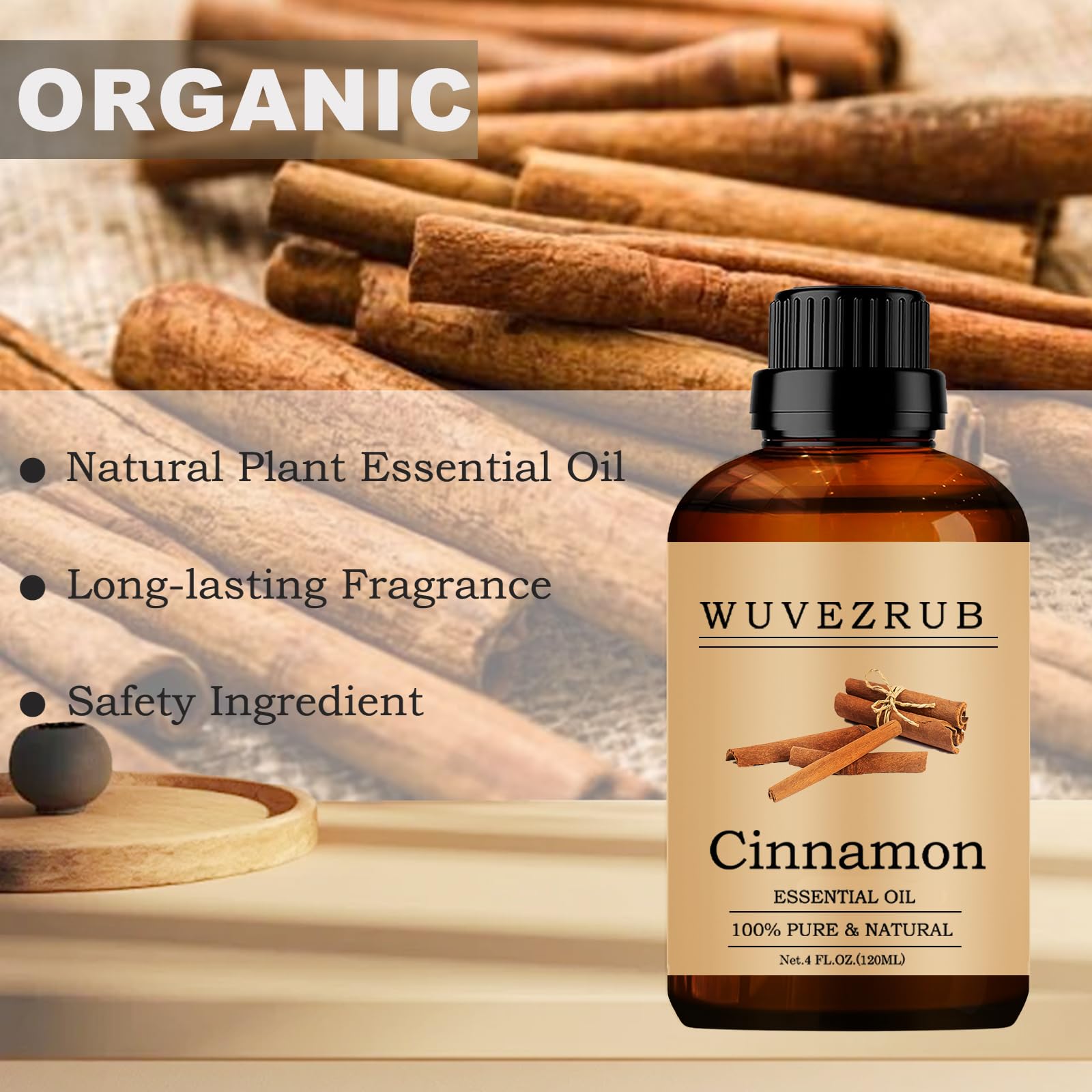 Cuidado de la piel con Wuvezrub canela, añade 1–2 gotas en tóners
